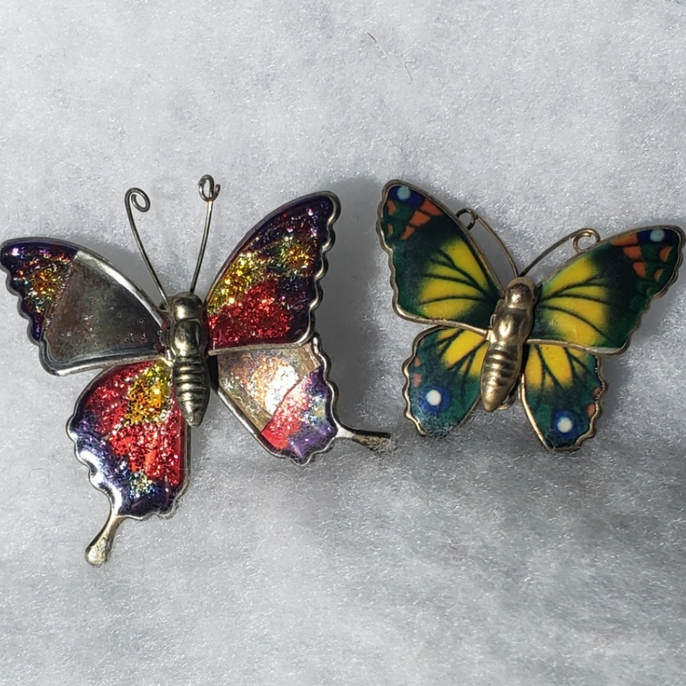Vintage Butterfly Articulated Wings Pins